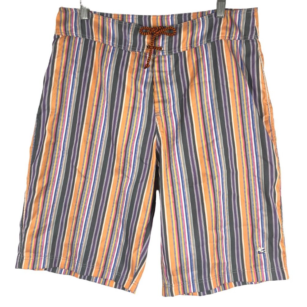 Etro Mens Swim Trunks Shorts XL Multicolored Striped Beach SW-1912
